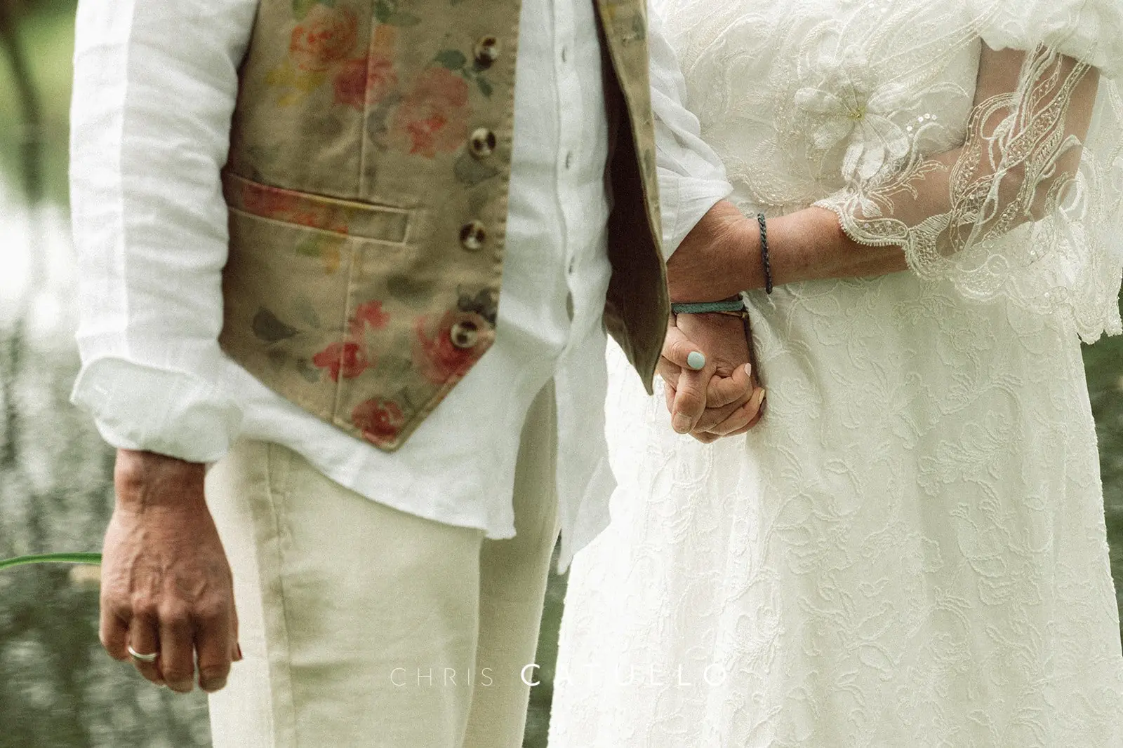 Emma and René's handmade wedding rings