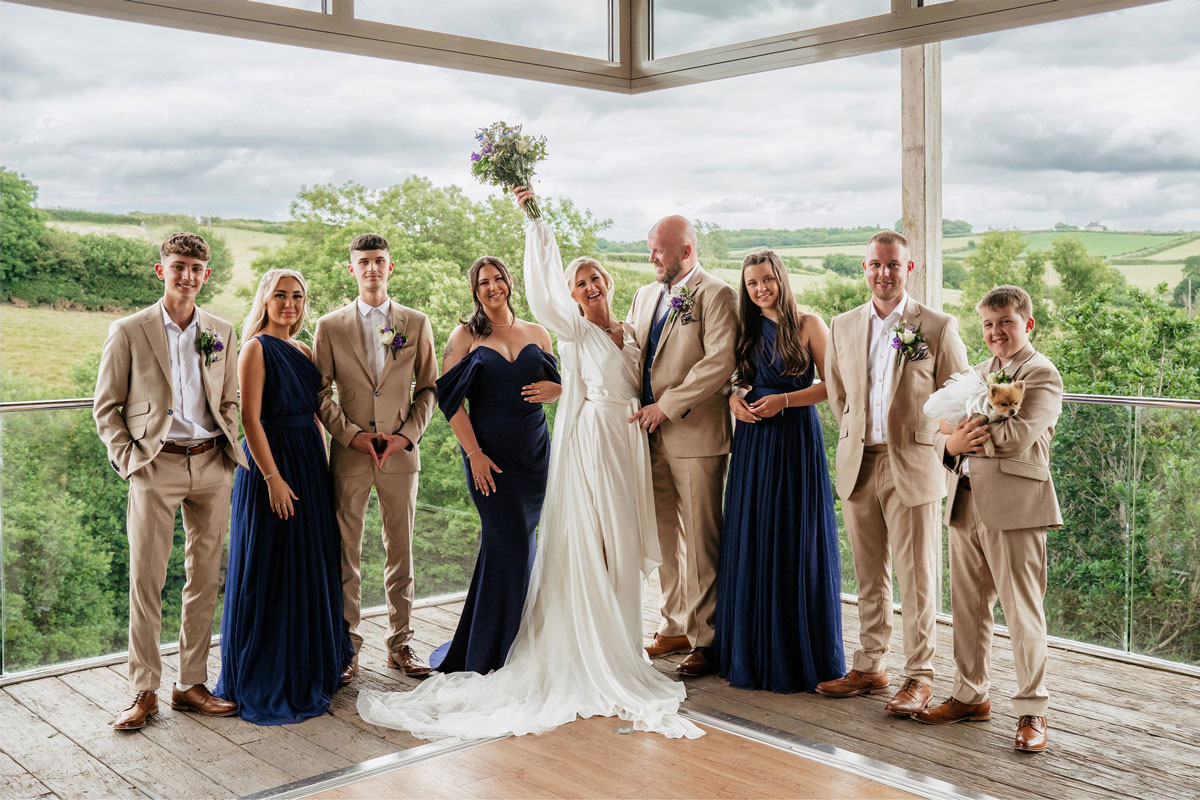 Guests at intimate wedding