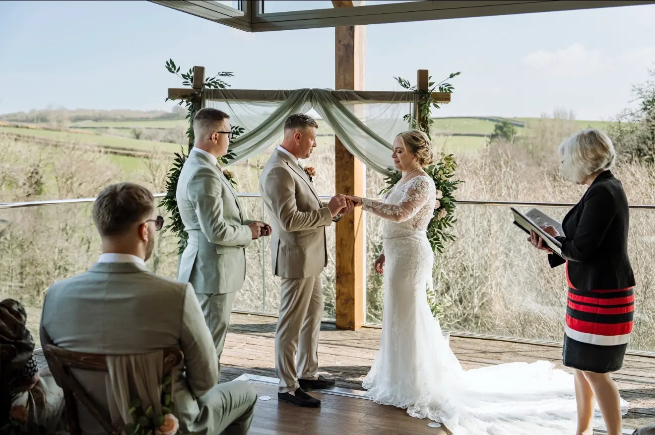 Kelly and Ryan's spring wedding at Tree Top Escape