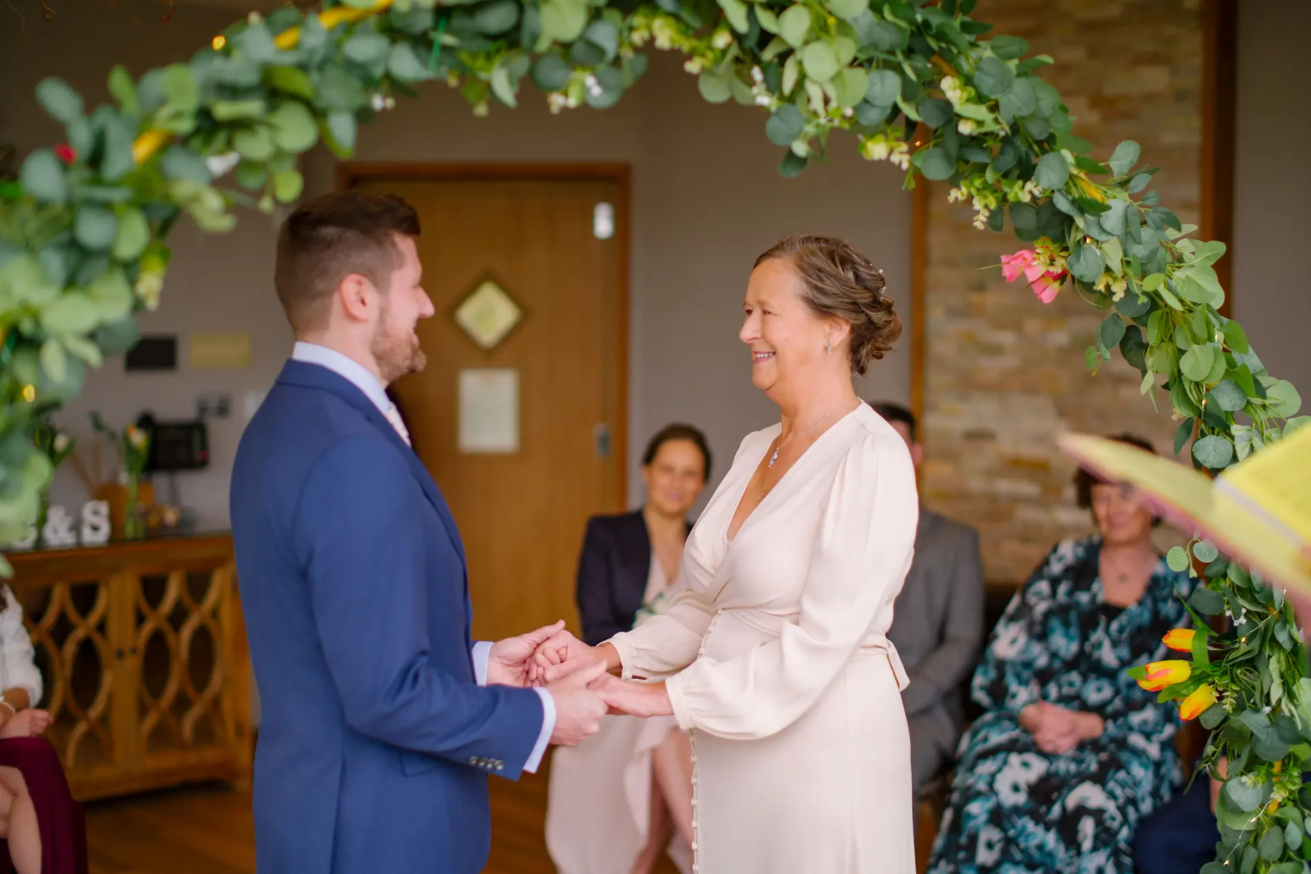 Sarah and Chris's ceremony at the Nest, Tree Top Escape, Devon