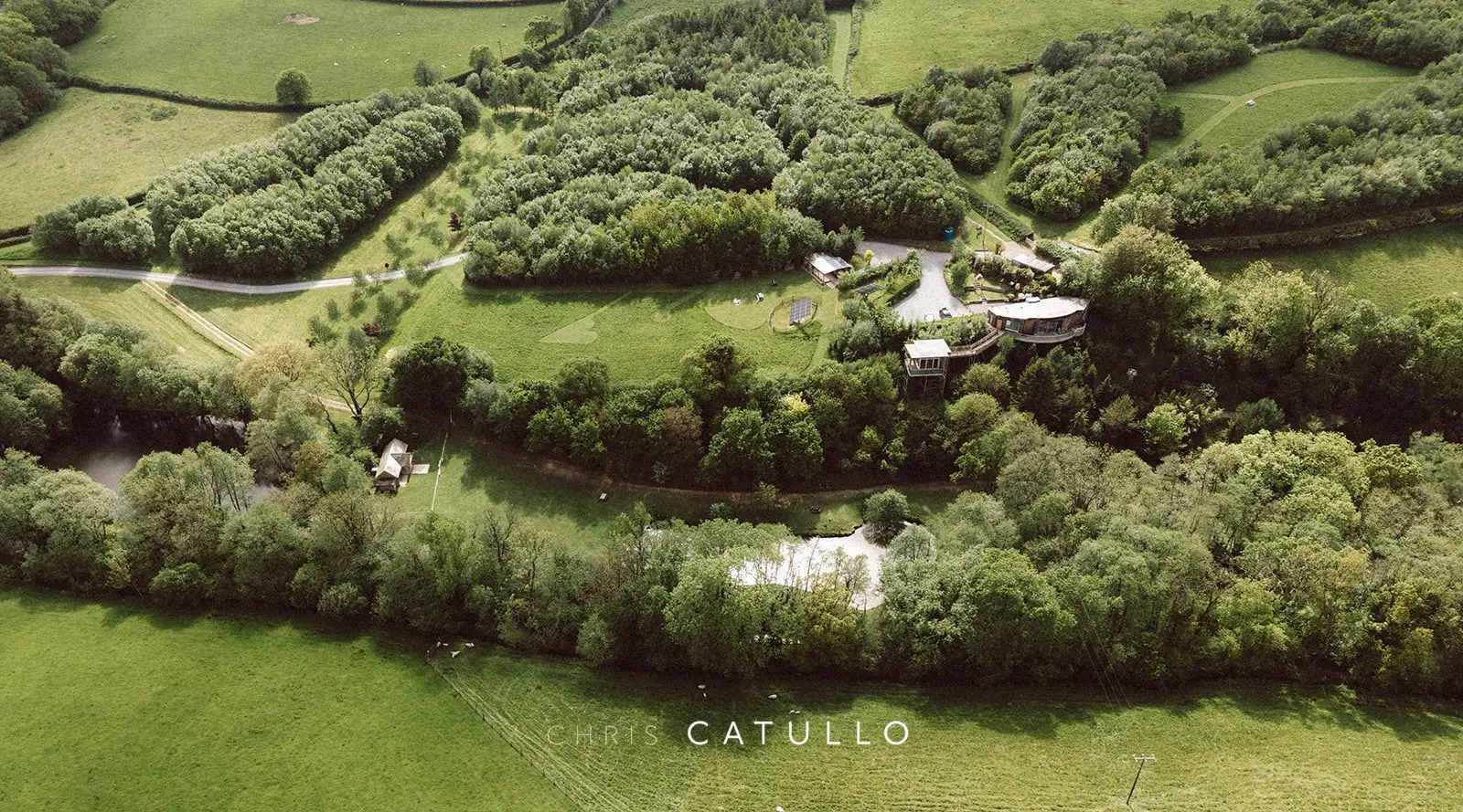 Birds Eye View of Tree Top Escape, North Devon